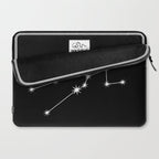 Taurus Zodiac Star Constellation Line Art Black Laptop Sleeve Gallery Image 2