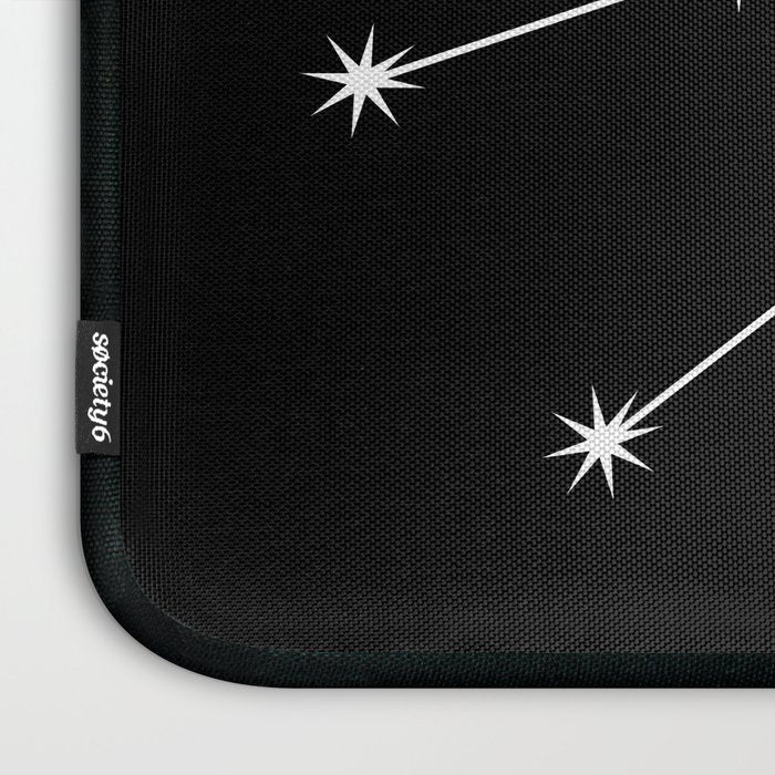 Taurus Zodiac Star Constellation Line Art Black Laptop Sleeve Gallery Image 3