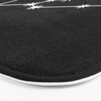 Taurus Zodiac Star Constellation Line Art Black Bath Mat Gallery Image 3