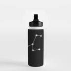 Taurus Zodiac Star Constellation Line Art Black Water Bottle Gallery Image 2