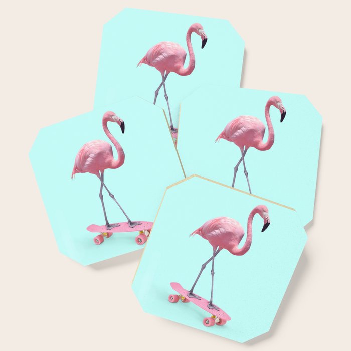 SKATE FLAMINGO Coaster Gallery Image 1