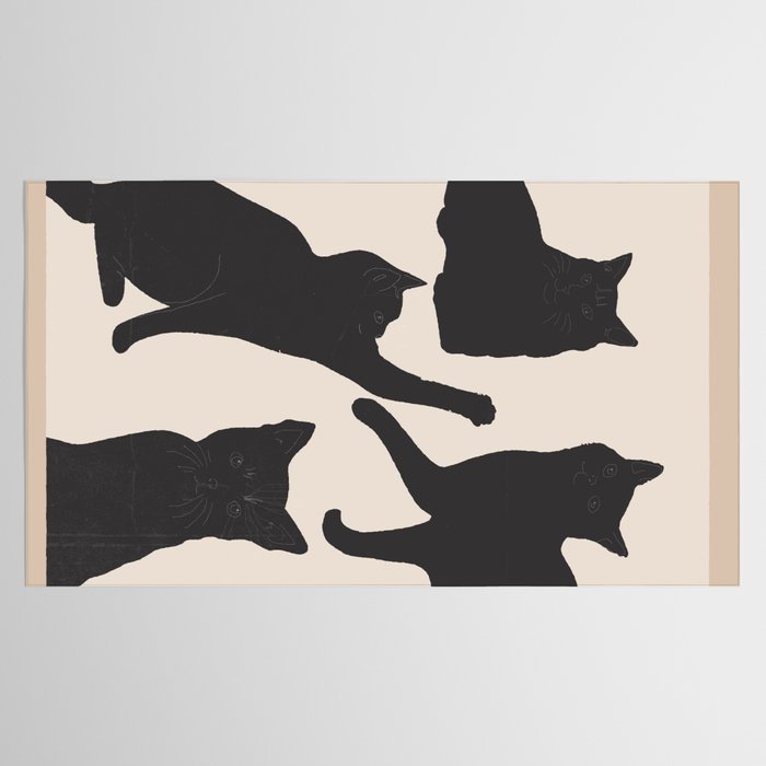 The Abstract Black Cats Tablecloth Gallery Image 2