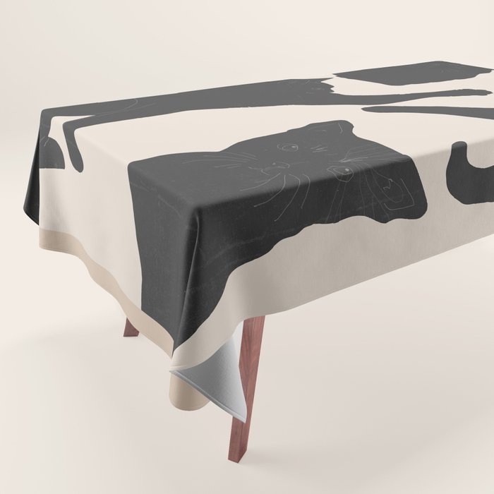 The Abstract Black Cats Tablecloth Gallery Image 1