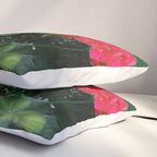 RED GERANIUMS GREEN GARDEN ART Pillow Sham Gallery Image 3