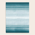 Tropical Dark Teal Inspired by Sherwin Williams 2020 Trending Color Oceanside SW6496 Watercolor Brush Strokes Horizontal Lines Pattern Notebook Gallery Image 4