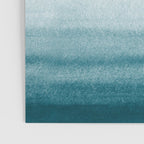 Tropical Dark Teal Inspired by Sherwin Williams 2020 Trending Color Oceanside SW6496 Watercolor Brush Strokes Horizontal Lines Pattern Poster Gallery Image 3
