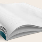 Tropical Dark Teal Inspired by Sherwin Williams 2020 Trending Color Oceanside SW6496 Watercolor Brush Strokes Horizontal Lines Pattern Notebook Gallery Image 2