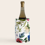 Burgundy Navy Floral Watercolor Pattern A OS Wine Chiller Gallery Image 2