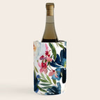 Burgundy Navy Floral Watercolor Pattern A OS Wine Chiller Gallery Image 3