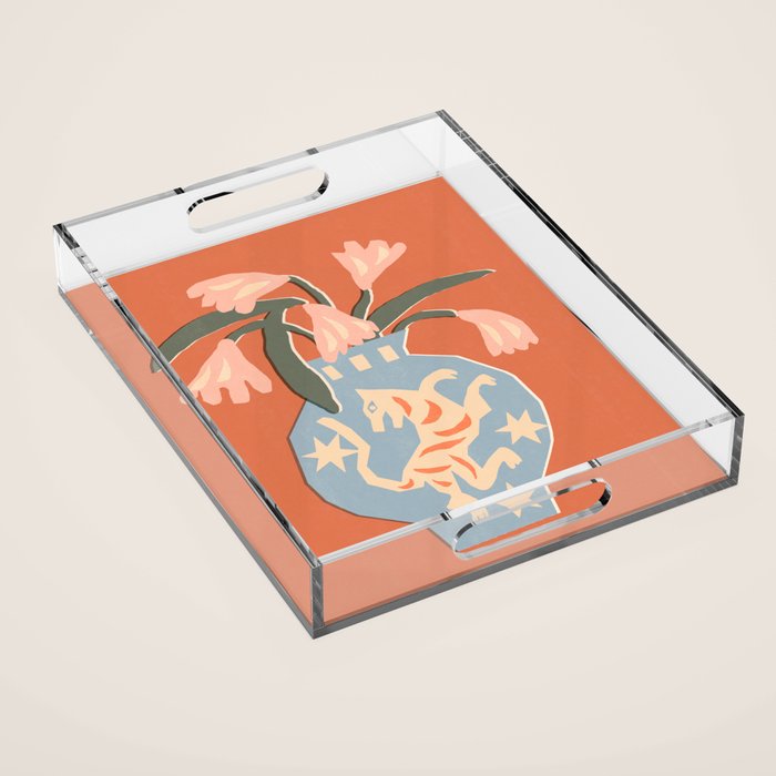 Tiger Vase Acrylic Tray Gallery Image 1