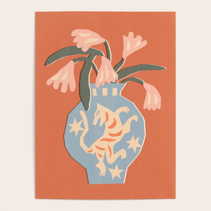 Tiger Vase Poster Gallery Image 1