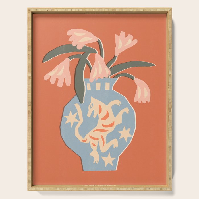 Tiger Vase Serving Tray Gallery Image 1