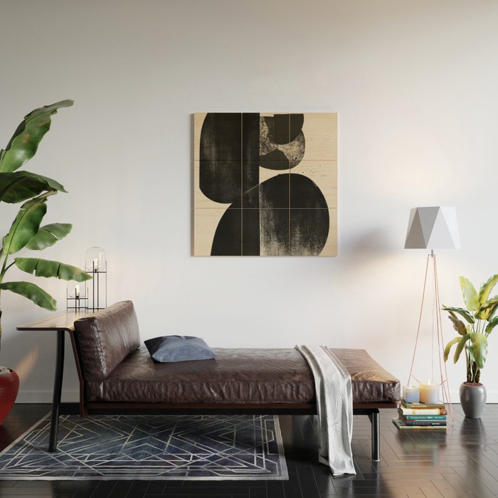 Modern Organic Forms Wood Wall Art Gallery Image 2