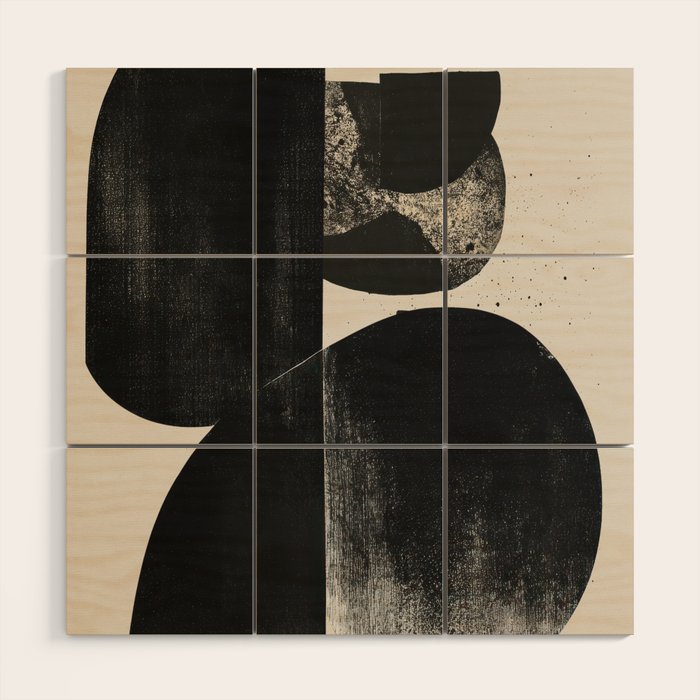 Modern Organic Forms Wood Wall Art Gallery Image 1