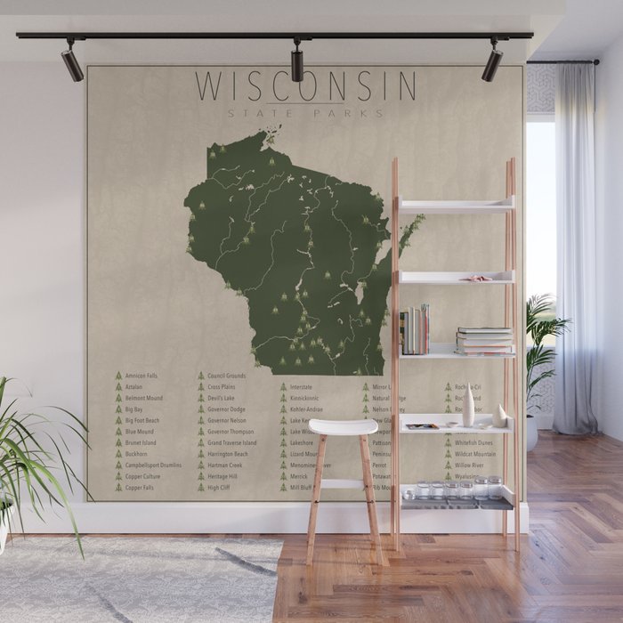 Wisconsin Parks Wall Mural Gallery Image 1