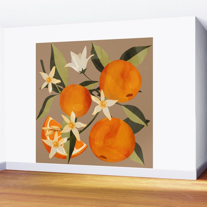 Oranges Botanical Art 2 Wall Mural Gallery Image 2