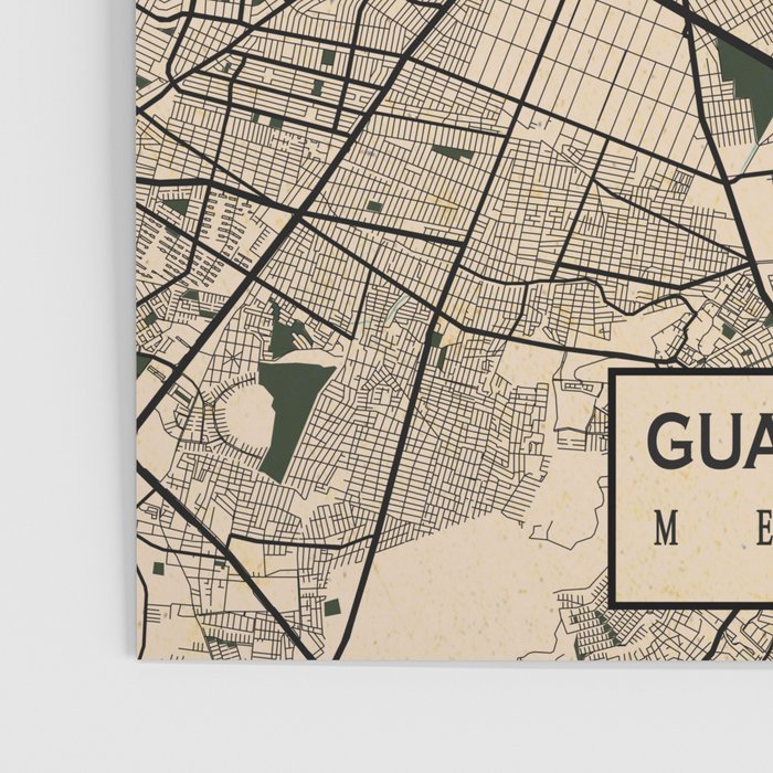 Guadalajara City Map of Jalisco, Mexico - Vintage Poster Gallery Image 3