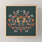 Dancing tigers in flowers field  Mini Art Print Gallery Image 1