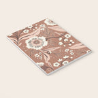 Warm Mocha Mousse Vintage Floral Notebook Gallery Image 3