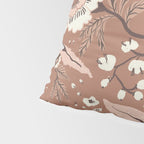 Warm Mocha Mousse Vintage Floral Pillow Sham Gallery Image 4