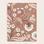 Warm Mocha Mousse Vintage Floral Notebook Gallery Image 4