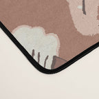 Warm Mocha Mousse Vintage Floral Desk Mat Gallery Image 4