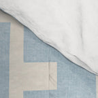 Light Blue Minimalist Design Bold Lines Art Comforter Gallery Image 4