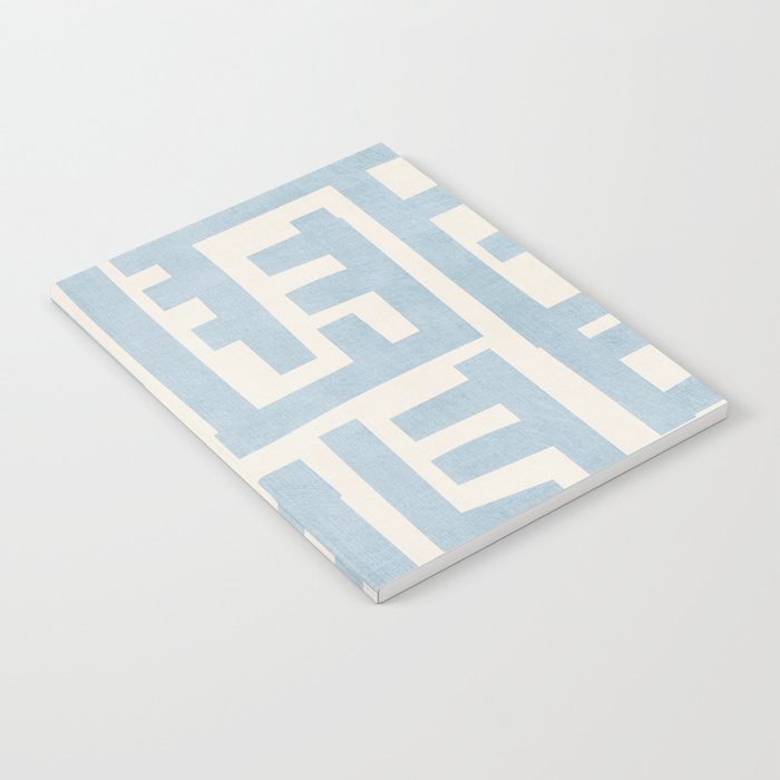Light Blue Minimalist Design Bold Lines Art Notebook Gallery Image 2