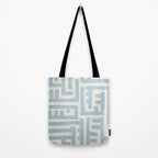 Light Blue Minimalist Design Bold Lines Art Tote Bag Gallery Image 2