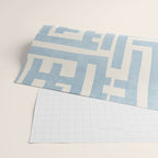 Light Blue Minimalist Design Bold Lines Art Wrapping Paper Gallery Image 2