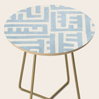 Light Blue Minimalist Design Bold Lines Art Side Table Gallery Image 2