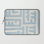 Light Blue Minimalist Design Bold Lines Art Laptop Sleeve Gallery Image 1