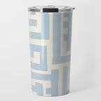 Light Blue Minimalist Design Bold Lines Art Travel Mug Gallery Image 1