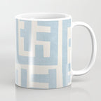 Light Blue Minimalist Design Bold Lines Art Coffee Mug Gallery Image 1