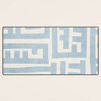 Light Blue Minimalist Design Bold Lines Art Desk Mat Gallery Image 3