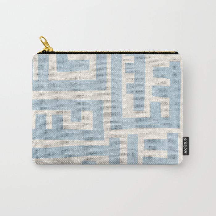 Light Blue Minimalist Design Bold Lines Art Carry All Pouch Gallery Image 1