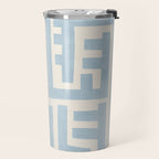 Light Blue Minimalist Design Bold Lines Art Travel Mug Gallery Image 2