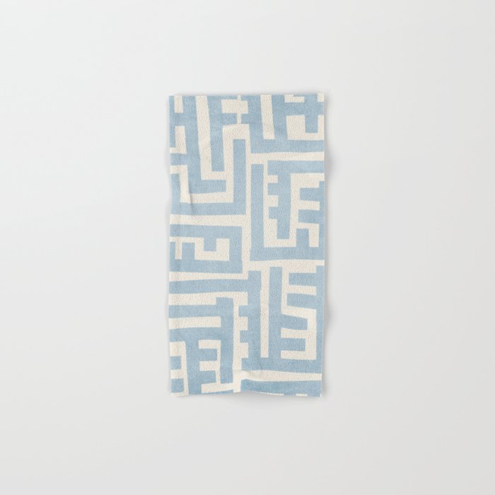 Light Blue Minimalist Design Bold Lines Art Bath Towel Gallery Image 1