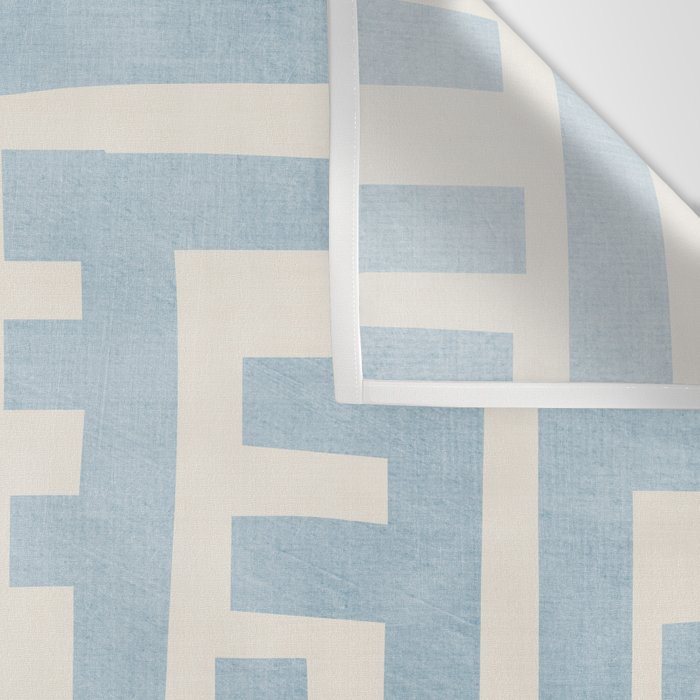 Light Blue Minimalist Design Bold Lines Art Wall Tapestry Gallery Image 3