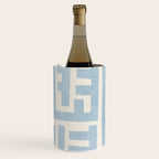 Light Blue Minimalist Design Bold Lines Art Wine Chiller Gallery Image 3