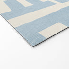 Light Blue Minimalist Design Bold Lines Art Welcome Mat Gallery Image 2