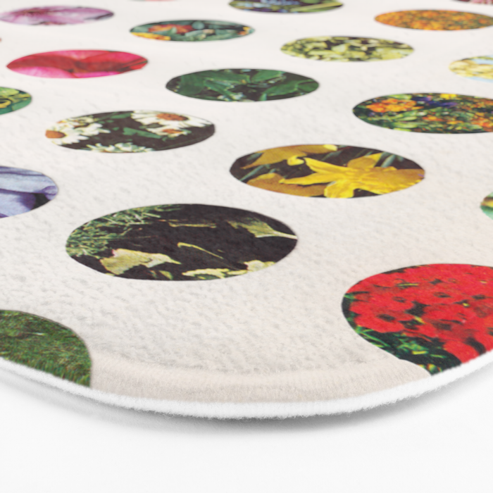 Floral Circles / Paper Pattern Bath Mat Gallery Image 3