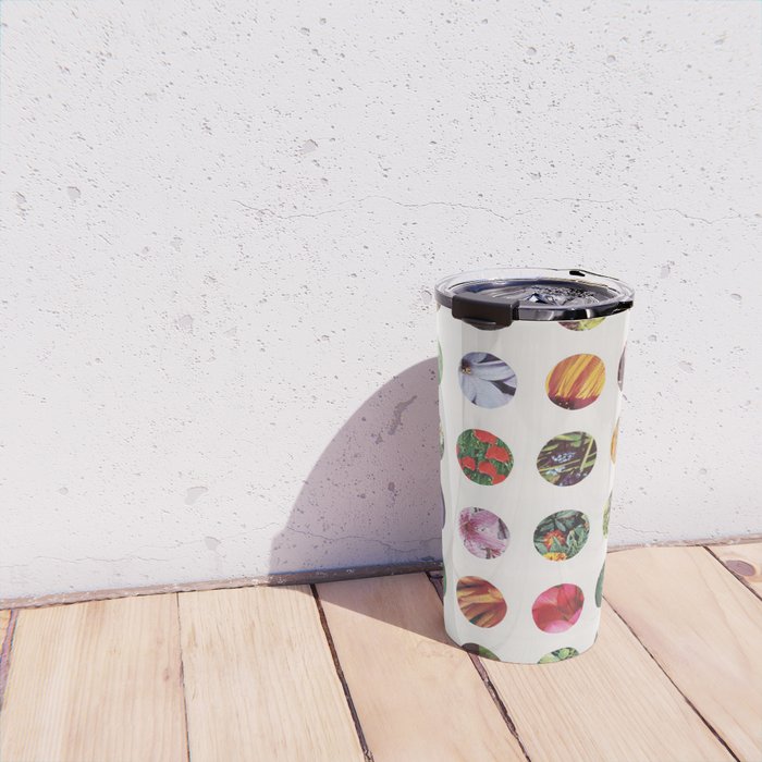 Floral Circles / Paper Pattern Travel Mug Gallery Image 4