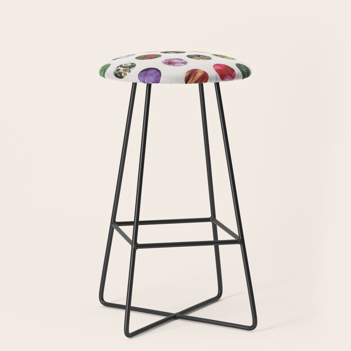 Floral Circles / Paper Pattern Stool Gallery Image 1