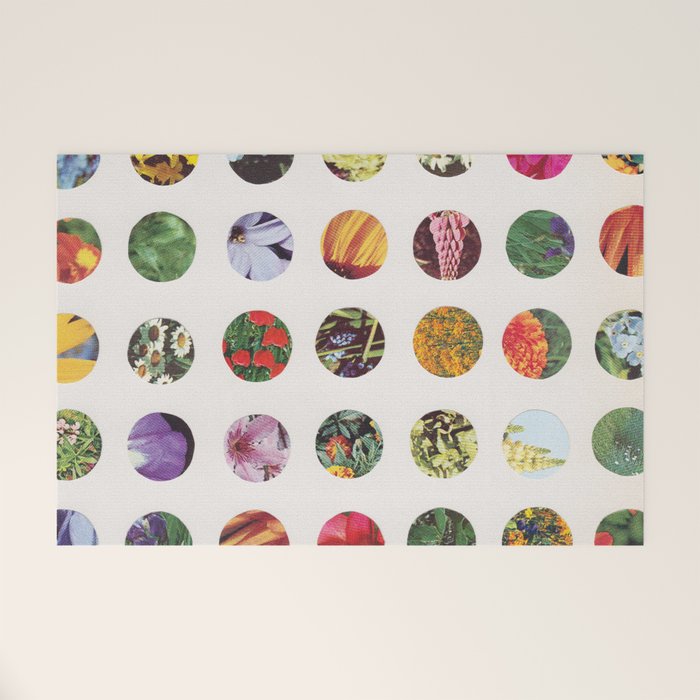 Floral Circles / Paper Pattern Welcome Mat Gallery Image 1