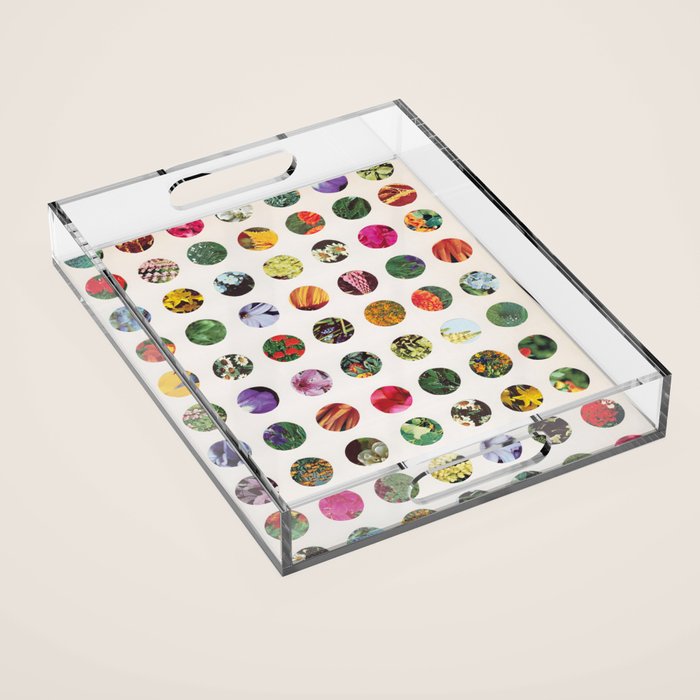 Floral Circles / Paper Pattern Acrylic Tray Gallery Image 1