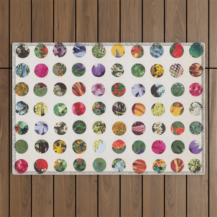 Floral Circles / Paper Pattern Outdoor Rug Gallery Image 1