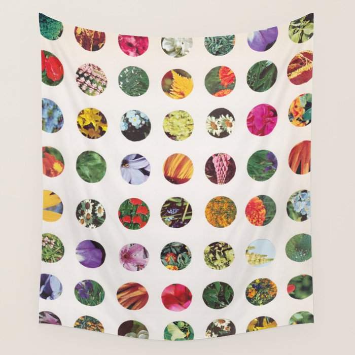 Floral Circles / Paper Pattern Wall Tapestry Gallery Image 4
