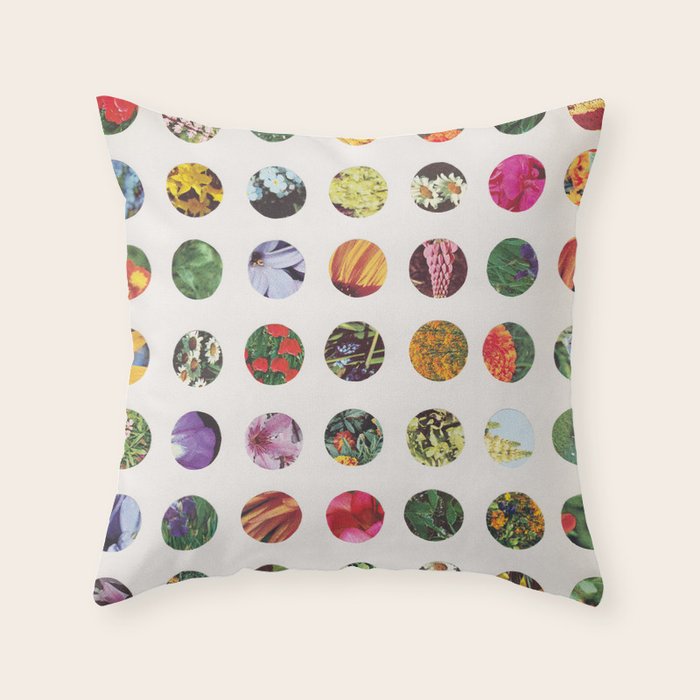 Floral Circles / Paper Pattern Throw Pillow Gallery Image 6