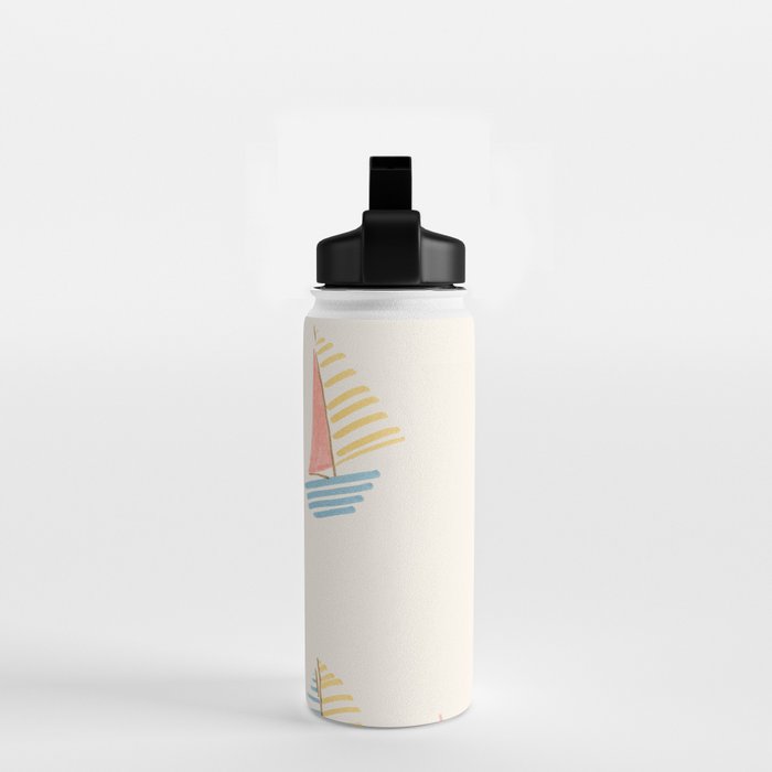 Striped sailboats Water Bottle Gallery Image 2